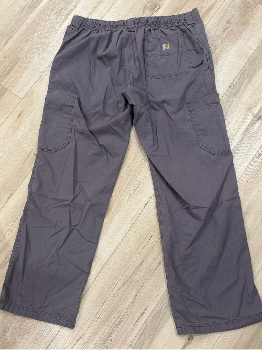 Carhartt Men’s Cargo Ripstop scrub Pants - grey/faded purple